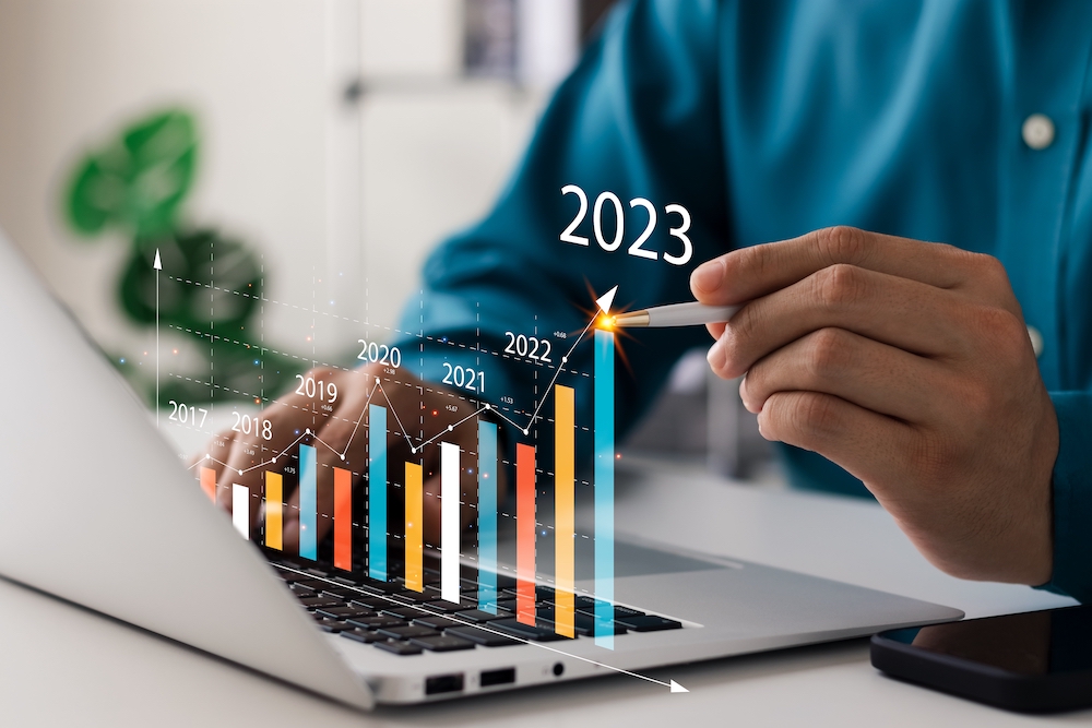 2023 marketing trends on a computer screen